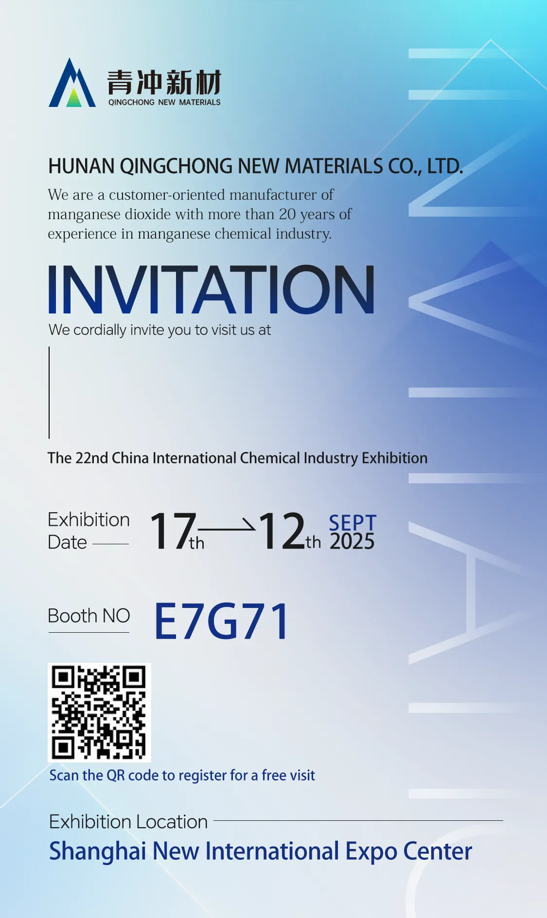 Einladung zur 22. Internationalen Ausstellung für die chemische Industrie in China